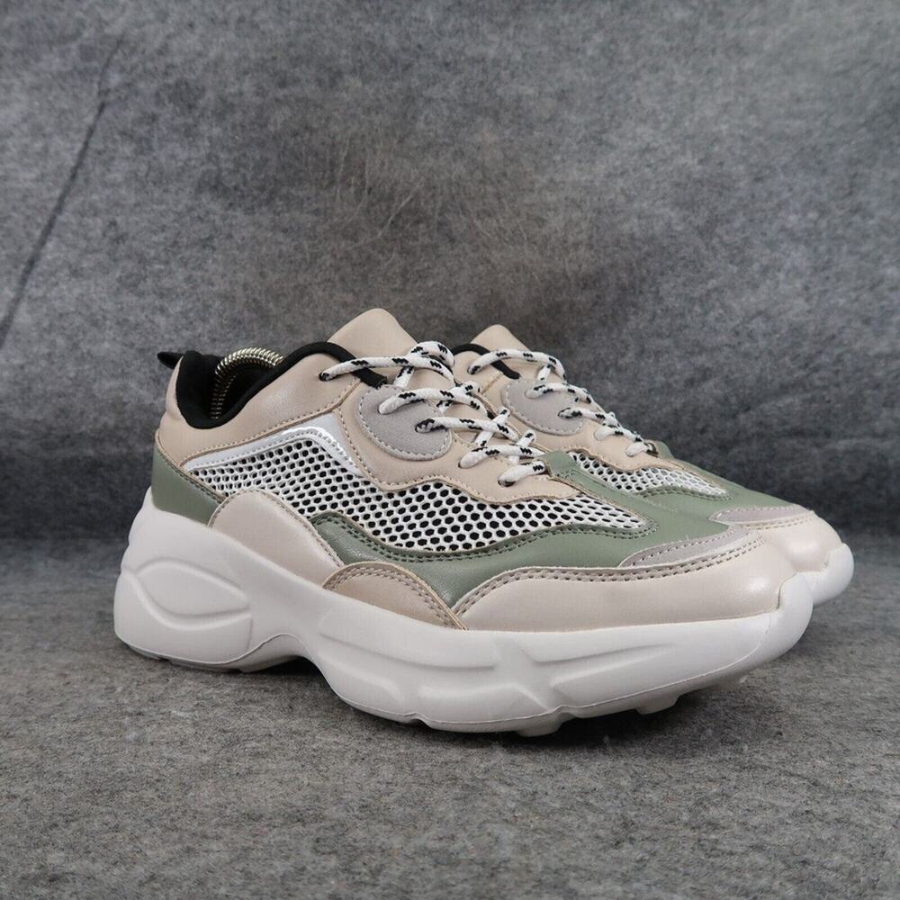 Qupid Shoes Womens 9 Fashion Sneakers Chunky Active Casual Lifestyle Sporty Mesh